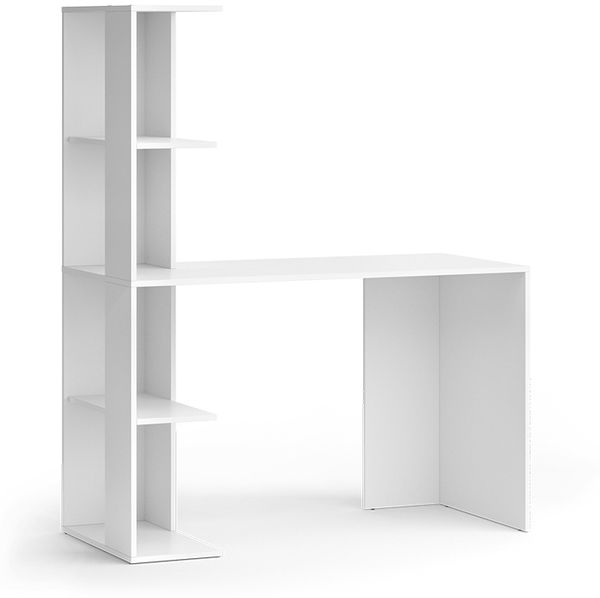 Schreibtisch Tower Weiß 122.2 x 55.2 cm mit 4 Fächern Vicco