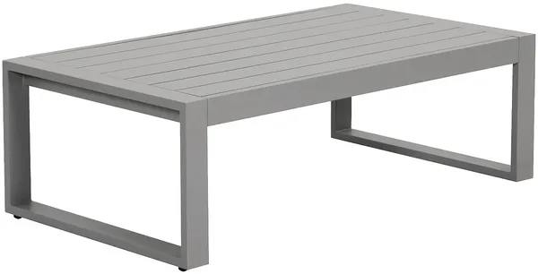 Vente-unique Gartenbeistelltisch Molokai, Aluminium, Taupe, 110 x 61.2 x 35.5 cm