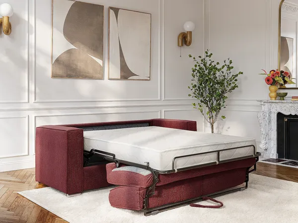 Vente-unique - LORETO Sofa Stoff Rot - B 223 cm95 cm x H 90 cm x L 195 cm