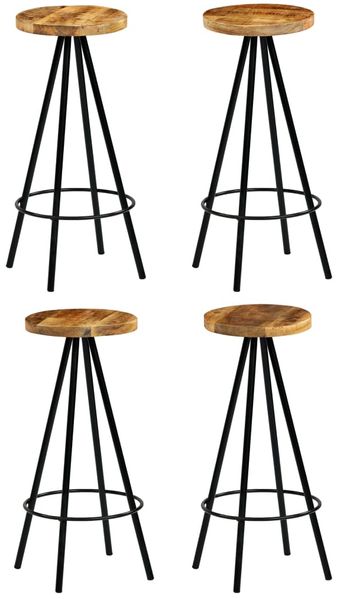vidaXL Barhocker 4 Stk. Massivholz Mango 246239