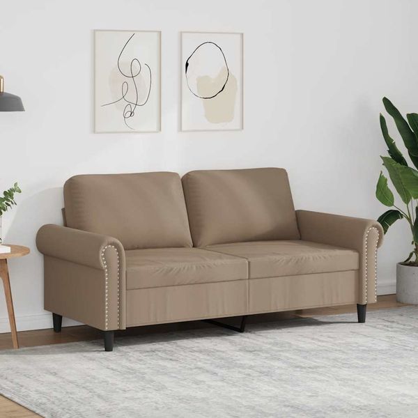 vidaXL 2-Sitzer-Sofa Cappuccino-Braun 140 cm Kunstleder 359508