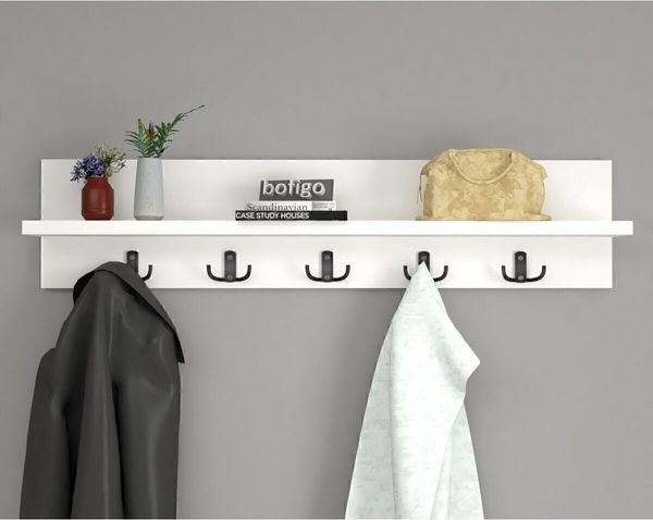 Wandgarderobe x cm Spanplatte Weiß 90729974 [en. casa]