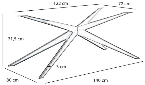 Bronx71 Tischgestell Torben Metall schwarz 140 x 80 cm Bild 9
