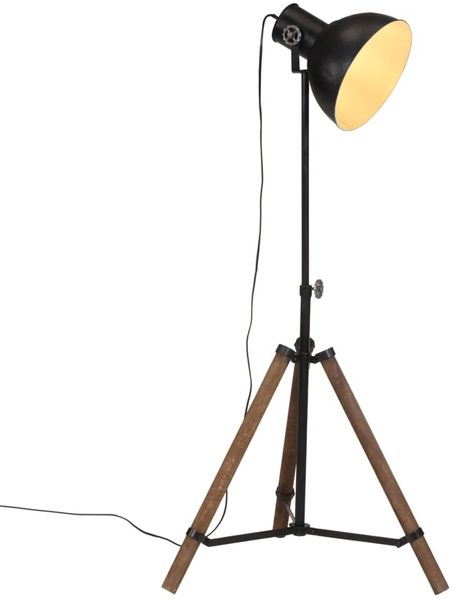 vidaXL Stehleuchte 25 W Schwarz 75x75x90-150 cm E27 371892