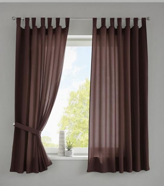 Gardinenbox Vorhang (2 St), Schlaufe, blickdicht, Microfaser, Schal Microsatin »Berlin« Blickdicht Kräuselband Raffhalter 20400N2