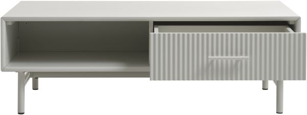 Couchtisch >PALMA< in Greige, MDF + Stahl in greige - 60x40x120cm (BxHxT) Bild 3