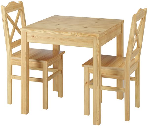 Gemütliches Tisch-& Stuhlset Kiefer massiv Esszimmermöbel 90.70-50 A -Set 20