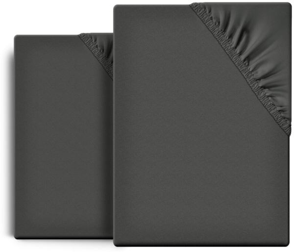 Beautex Spannbettlaken 2er Set Spannbetttuch Bettlaken Premium Baumwolle Jersey 160g/m², Jersey, Gummizug: rundum, (2 Stück)