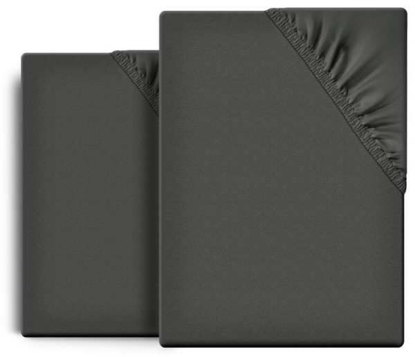 Beautex Spannbettlaken 2er Set Spannbetttuch Bettlaken Premium Baumwolle Jersey 160g/m², Jersey, Gummizug: rundum, (2 Stück) Bild 4