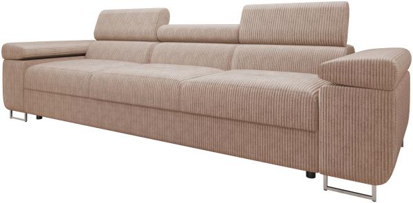 Sofa Torezio Cord III mit Einstellbare Kopfstützen (Poso 52)