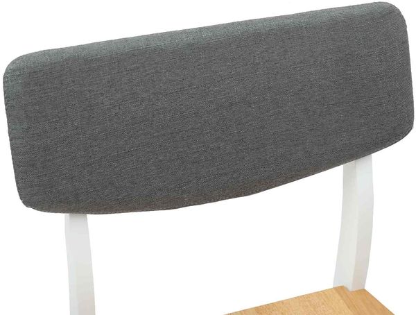 vidaXL Esszimmerstühle 2 pcs Weiß 48 x 49 x 95 cm Massives Gummiholz 42020479 Bild 8