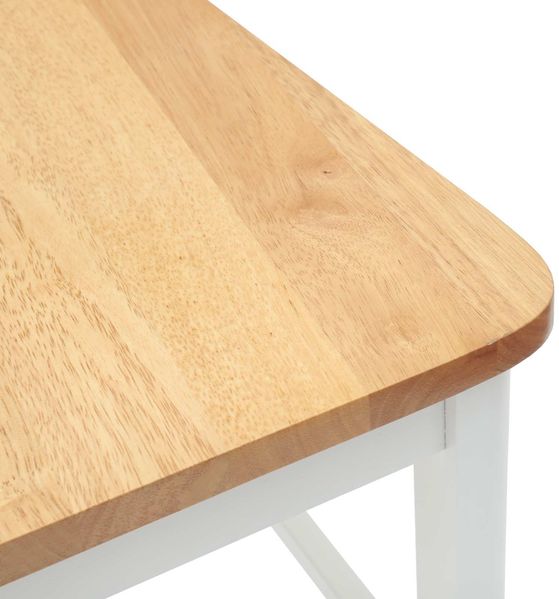 vidaXL Esszimmerstühle 2 pcs Weiß 48 x 49 x 95 cm Massives Gummiholz 42020479 Bild 9