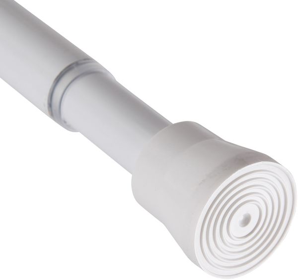 Verstellbare Vorhangstange - Spannstange zum Klemmen Weiß Ø16/19 mm 120-210 cm