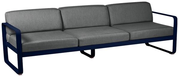 Bellevie 3-Sitzer Lounge-Sofa 92 Abyssblau A3 Graphitgrau
