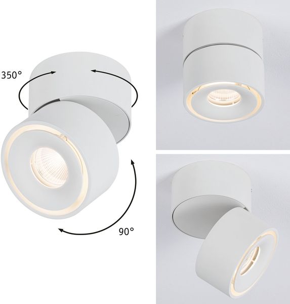 Paulmann No. 93373 Aufbauleuchte LED Spircle Weiß matt 8W 3000K 36°