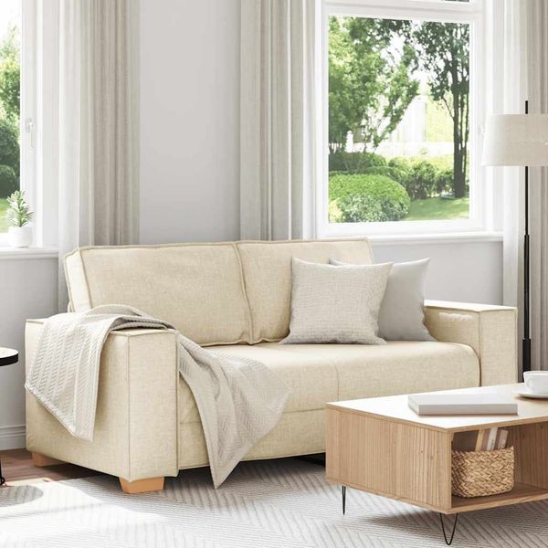 vidaXL 2-Sitzer Sofa Leinen 180x78x84 cm 4104989