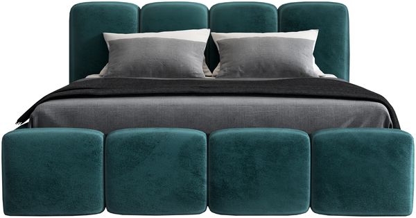 Polsterbett DONA 160x200 mit Matratze, Bettkasten und Lattenrost. Farbe: Minze 13 Bild 3