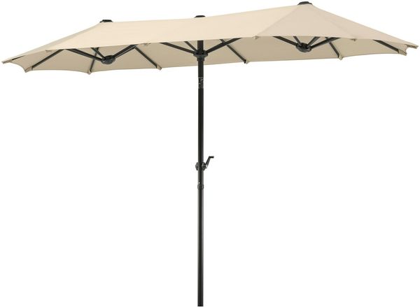 Balkonschirm Salerno rechteckig, ca. 300 x 150 cm natur