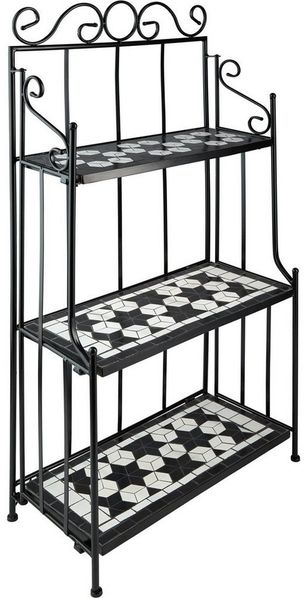 tectake Pflanztisch Metallregal (1-St, 1 tlg), Robuste Konstruktion