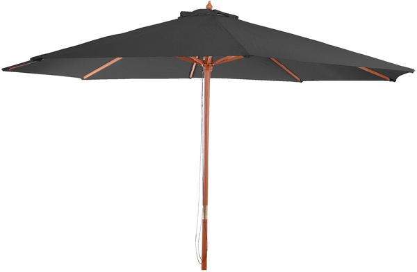 Mendler 'Florida' Sonnenschirm, Polyester / Holz anthrazit, Ø 3,5