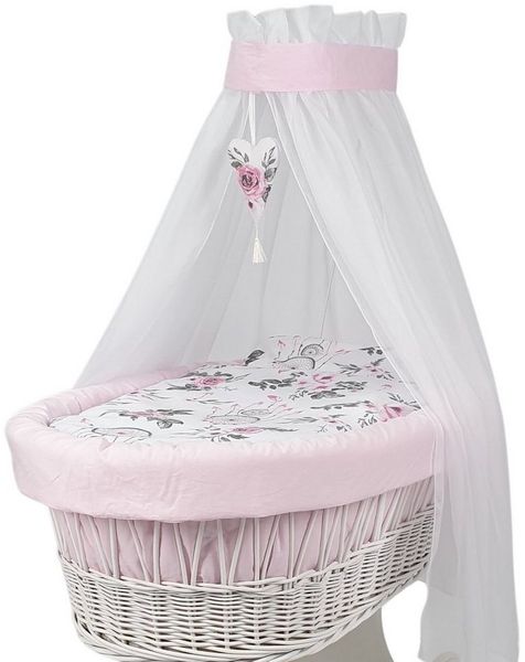 Babymajawelt Bett-Set Ersatz Bett Set für Stubenwagen ! NUR Stoff Ausstattung! Ver. Designs, Füllung: 100% Polyester, Bezug: Baumwolle, Made in EU, Stubenwagen Textile Ausstattung