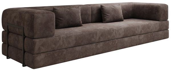 Luxusbetten24 Sofa Designer Sofa Lazy 3 Sitzer XXL, mit Liegefunktion und Cordbezug