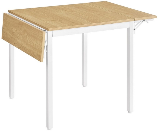 Vasagle Esstisch für 2-4 Personen, klappbar, Holzspannplatte/Stahl Natureichenfarben, 76,2 x 78 x 120 cm, KDT077Y01 Bild 5