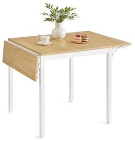 Vasagle Esstisch für 2-4 Personen, klappbar, Holzspannplatte/Stahl Natureichenfarben, 76,2 x 78 x 120 cm, KDT077Y01 Bild 6