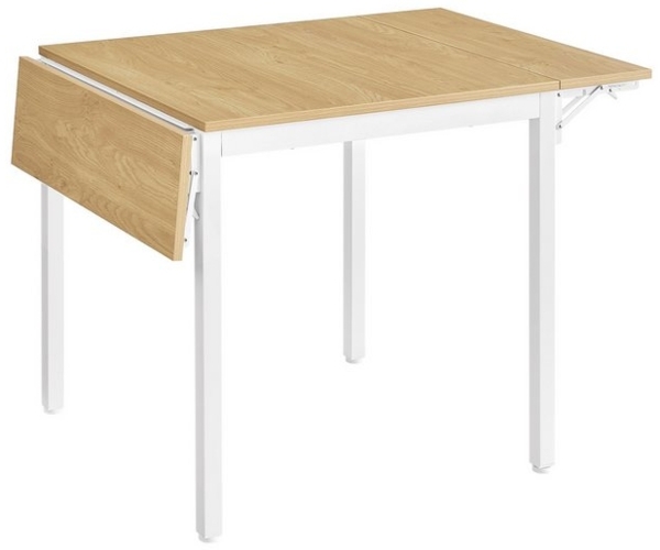 Vasagle Esstisch für 2-4 Personen, klappbar, Holzspannplatte/Stahl Natureichenfarben, 76,2 x 78 x 120 cm, KDT077Y01 Bild 4