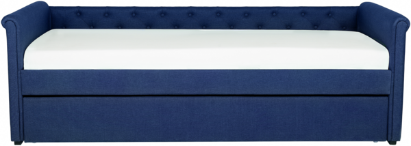 Tagesbett LIBOURNE 90 x 200 cm Stoff Marineblau Bild 5