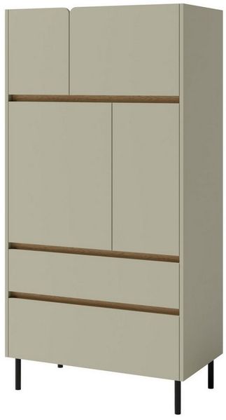 Marmex Möbel Hochkommode LUCA LC5 4 Türiger Schrank 2 Schubladen, Kommode, Sideboard