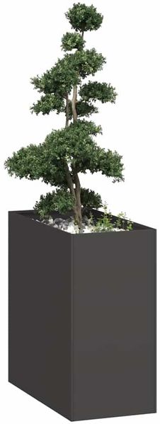 vidaXL Pflanzkübel Schwarz 40x80x80 cm Stahl 860773