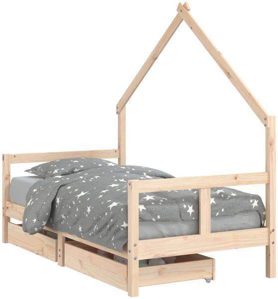 vidaXL Kinderbett mit Schubladen 80x160 cm Massivholz Kiefer 834543 Bild 2