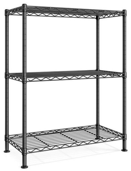 SONGMICS Standregal Metall, verstellbare Ablagen, Aufbewahrungsregal 3 Ebenen für Garage, 30 x 60 x 77 cm, schwarz
