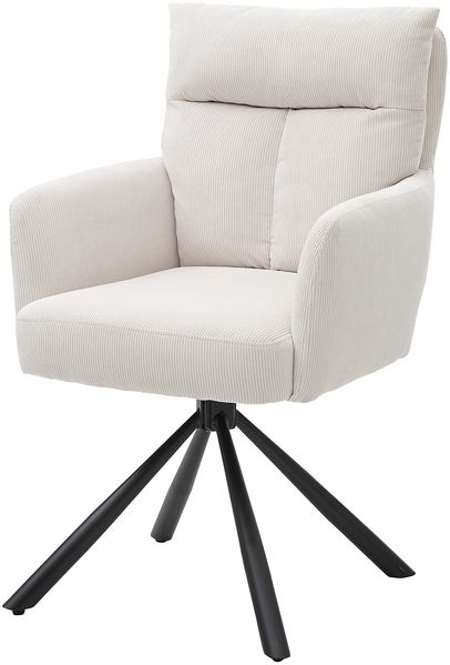 Armlehnstuhl >Sofia< (1stk) drehbar, in beige / schwarz - 60x93x67 (BxHxT)