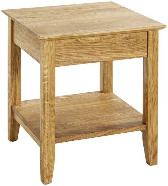 Beistelltisch >54355< in eiche, Massivholz - 45x52x45cm (BxHxT)