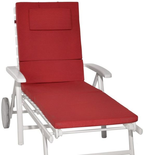 Beautissu Rollliegenauflage Loft RL 200 x 60 x 5 cm Rot