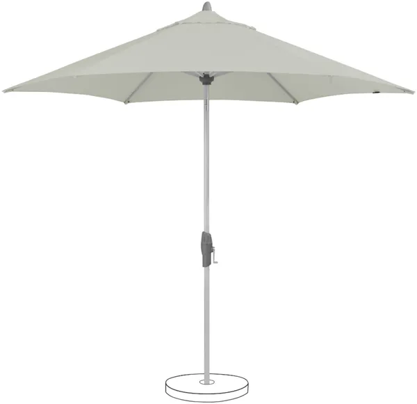 Suncomfort by Glatz Sonnenschirm / Kurbelschirm "Shell Turn 330", light grey, Ø 330 cm