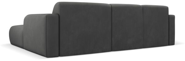 Micadoni Ecksofa Molino 4-Sitzer Rechts Strukturierter Stoff Dunkelgrau Bild 3
