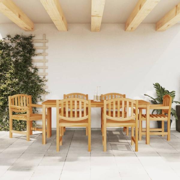 vidaXL 7-tlg. Garten-Essgruppe Massivholz Teak 3157930