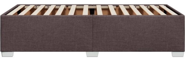 vidaXL Bettgestell ohne Matratze Dunkelbraun 90x190 cm Stoff 3284439 Bild 4