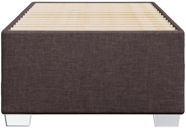 vidaXL Bettgestell ohne Matratze Dunkelbraun 90x190 cm Stoff 3284439 Bild 3