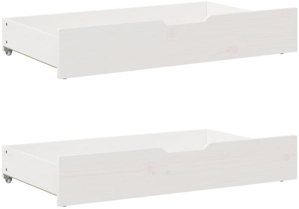 vidaXL Massivholzbett ohne Matratze Weiß 135x190 cm Kiefernholz 3301505 Bild 8