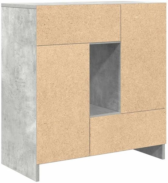 vidaXL Sideboard mit Schubladen und Türen Betongrau 70,5x34x74,5 cm 861844 Bild 8
