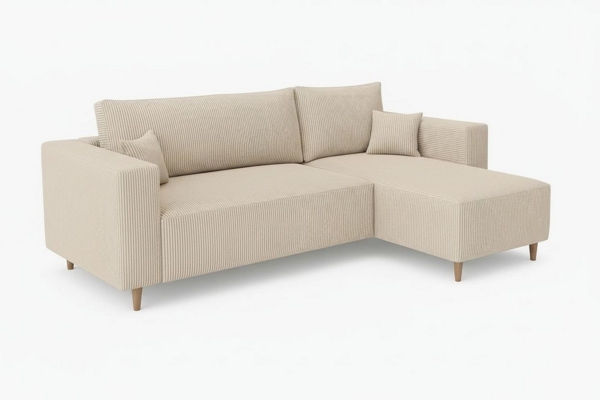 MARPUR Ecksofa RIO, Cordstoff, Bettfunktion und Bettkasten