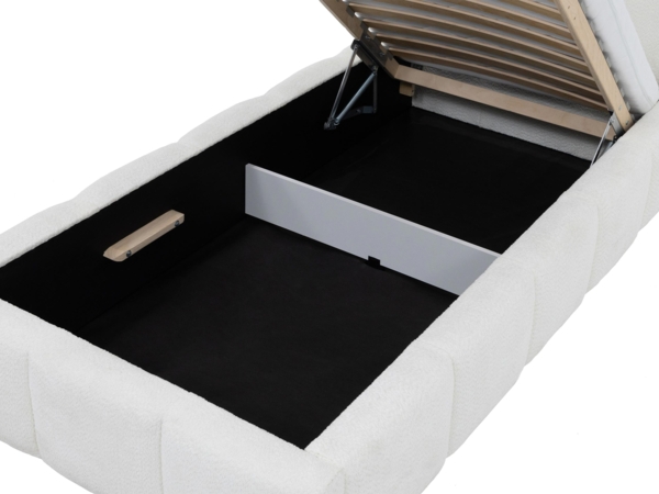 Mirjan24 'Koweni' Polsterbett mit Bettkasten, Bouclé, Grün, 90x200 cm Bild 4