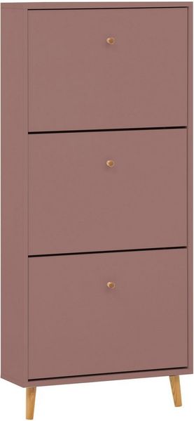 Schildmeyer Bjarne Schuhschrank 160905, Mauve, 59,8 x 19,5 x 131 cm, platzsparend durch geringe Tiefe