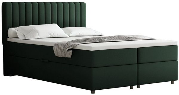 PANDA MÖBEL GmbH Boxbett Komfortables Boxbett EVEREST mit Bettkasten und Topper, 140x200, 160x200, 180x200, Boxbett mit Bettkasten und Topper
