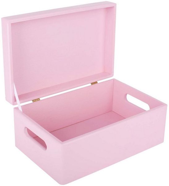 Creative Deco Holzkiste mit Deckel 30x20x14 cm (1cm)