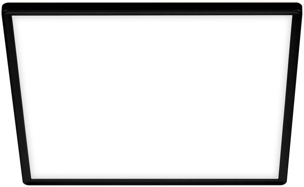 Briloner LED-Deckenleuchte 'SLIM', Kunststoff schwarz, 42 x 2.9 x 42 cm, on/off Backlight
